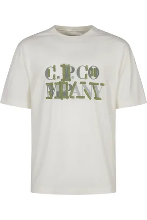 C.P. Company Top, Herre, Hvid, 2XL, Bomuld, Kortærmet Jersey T-shirt