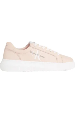Calvin Klein Sko, Dame, Lyserød, 38 EU, Læder, Low Leather Sneakers - Roses
