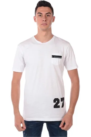 D.A. Daniele Alessandrini Top, Herre, Hvid, XL, Bomuld, Sweatshirt T-Shirt Klar St