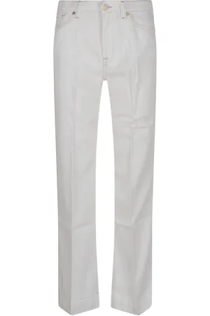 7 for all Mankind Jeans, Dame, Hvid, W26, Hvide Jeans Ultimativ Komfort Stil