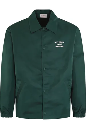 Drôle de Monsieur Jakke, Herre, Grøn, M, Nylon, Slogan Coach Jacket