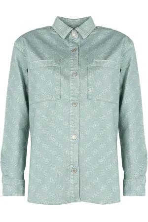 Guess Jakke, Dame, Grøn, XS, Bomuld, Behagelig fritidsskjorte