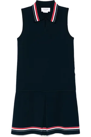 Thom Browne Kjole, Dame, Blå, XS, Polyester, Tennis Polo Kjole