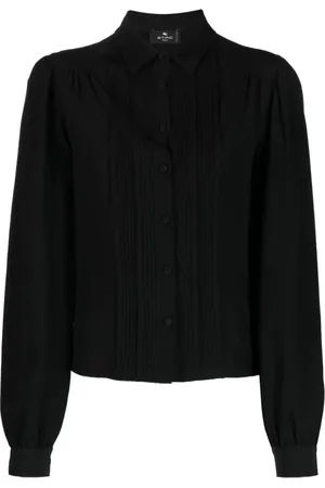 Etro Bluser & Skjorter, Dame, Sort, S, Silkeskjorte
