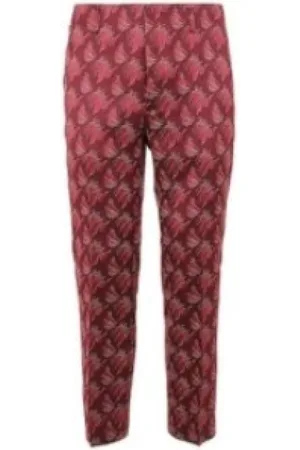 DRIES VAN NOTEN Bukser, Herre, Rød, L, Uld, Slim-fit Bukser