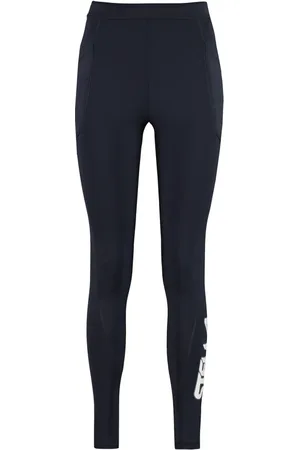 Stella McCartney Bukser, Dame, Blå, XS, Uld, Stilfulde tekniske stof leggings