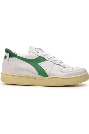 Diadora Sko, Herre, Grøn, 37 EU, Læder, Brugte Low Basket Sneakers
