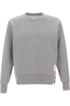 Thom Browne Strik, Herre, Grå, M, Bomuld, Grå bomulds sweatshirt