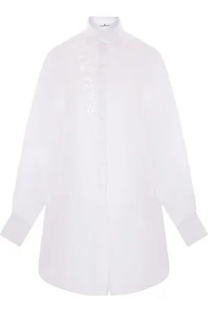 ERMANNO SCERVINO Bluser & Skjorter, Dame, Hvid, S, Bomuld, Skjorte