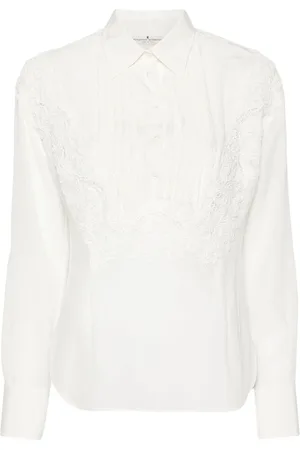 ERMANNO SCERVINO Bluser & Skjorter, Dame, Hvid, 2XS, Elegant skjorte med unikt design