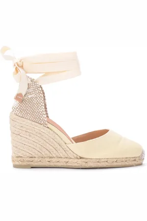 Castaner Sko, Dame, Hvid, 39 EU, Læder, Carina Wedge Sandaler