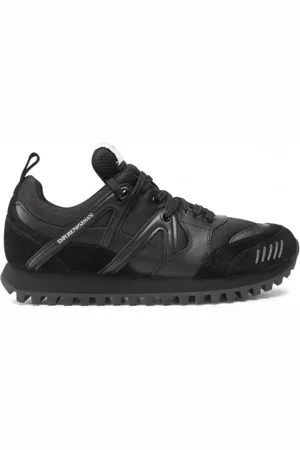 Emporio Armani Sko, Herre, Sort, 41 1/2 EU, Sneakers