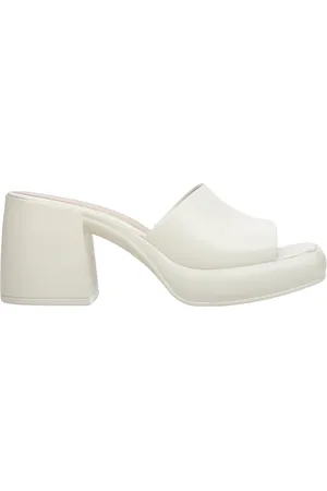 Estro Sko, Dame, , 39 EU, Læder, Lysebeige Slip-On Platform Høj Hæl Mules