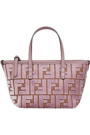 Fendi Taske, Dame, Lyserød, ONE SIZE, Bomuld, Mini Roll Taske i Stof
