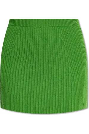Sportmax Nederdel, Dame, Grøn, S, Uld, Ribbed Skirt Teiera