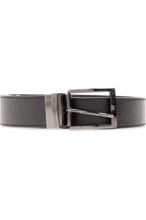 Emporio Armani Tilbehør, Herre, Sort, ONE SIZE, Læder, Reversibelt bælte