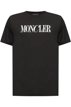 Moncler Top, Herre, Sort, 2XL, Bomuld, Logo Bomulds T-shirt