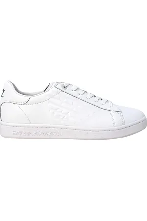 EA7 Sko, Herre, Hvid, 36 2/3 EU, Polyester, Snøresko med 3 cm hæl