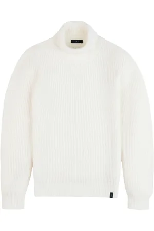 FAY Strik, Herre, Hvid, XL, Turtle Neck Sweater