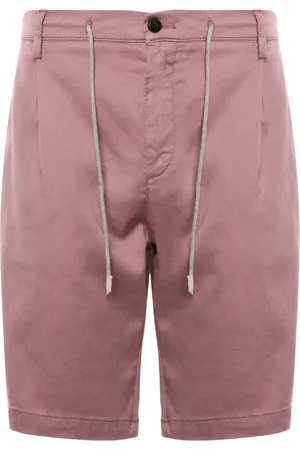 ELEVENTY Shorts, Herre, Lilla, W33, Bomuld, Mauve Bermuda shorts med snøre