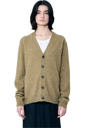 Maison Margiela Strik, Dame, , S, Bomuld, Strikket V-hals Cardigan