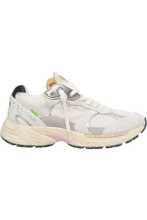 Crime london Sko, Dame, Hvid, 37 EU, Læder, Grå sneakers med unik stil