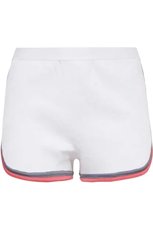 Fendi Shorts, Dame, Hvid, XS, Uld, Contrast Edge Jacquard Logo Shorts