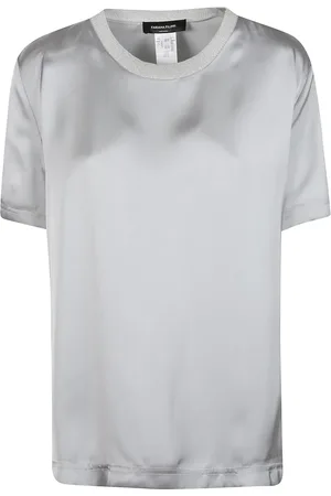 Fabiana Filippi Top, Dame, Grå, XS, Bomuld, Casual Bomulds T-shirt