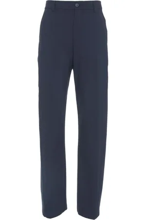 SEMICOUTURE Bukser, Dame, Blå, XS, Uld, Wide Leg Uldblandingsbukser