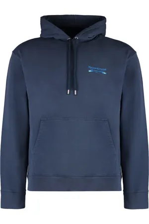 Maison Kitsuné Sweathshirts & Hoodies, Herre, Blå, XL, Bomuld, Cotton Hoodie