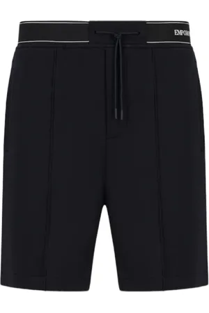 Emporio Armani Shorts, Herre, Sort, M, Bomuld, Shorts med snøre i dobbelt jersey