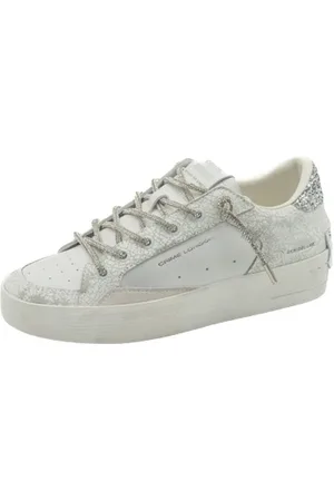 Crime london Sko, Dame, Grå, 38 EU, Læder, Mode Sneakers Sk8Deluxe Ss25
