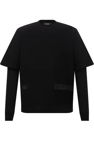 Dsquared2 Top, Herre, Sort, L, Bomuld, Cool Fit Double Layer Logo Sweatshirt