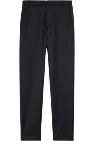 Loro Piana Bukser, Herre, Blå, 2XL, Uld, Straight Leg Bukser