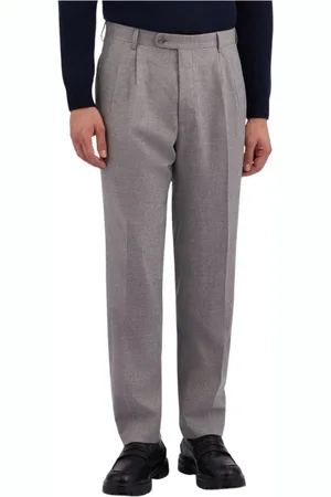 Brooks Brothers Bukser, Herre, Grå, W30, Uld, Lysegrå Stretch Uld Virgin Wool Blend Bukser