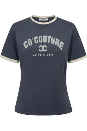 Co`Couture Top, Dame, Blå, S, Bomuld, Edgecc Tee Toppe T-Shirt