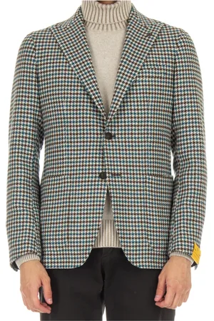 TAGLIATORE Jakke, Herre, Flerfarvet, 2XL, Uld, Uld Houndstooth Jakke