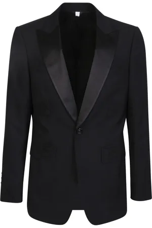 Burberry Jakke, Herre, Sort, M, Bomuld, Sofistikeret Oak Leaf Tuxedo Jakke