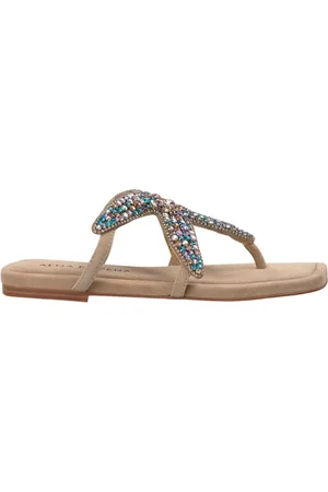 Alma en Pena Sko, Dame, Flerfarvet, 40 EU, Stjerne flad sandal