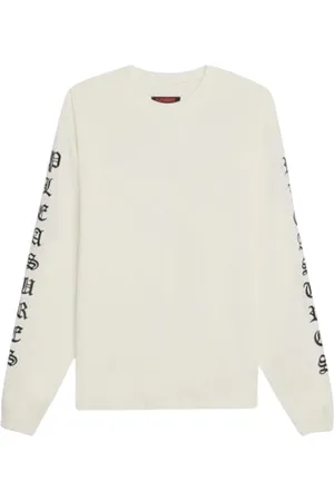 Pleasures Sweathshirts & Hoodies, Herre, Hvid, S, Bomuld, Blød Bomuld Langærmet Skjorte