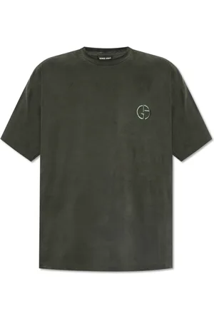 Giorgio Armani Top, Herre, Grøn, L, T-shirt med logo