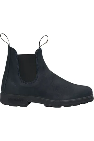 Blundstone Sko, Herre, Blå, 41 1/2 EU, Suede, Waxed Suede Chelsea Støvler