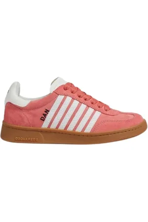 Dsquared2 Sko, Dame, , 38 EU, Læder, Sporty Stribede Sneakers