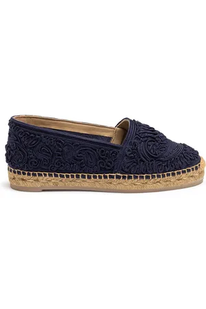 Etro Sko, Dame, Blå, 36 EU, Uld, Blå Paisley Broderede Espadriller Ss25
