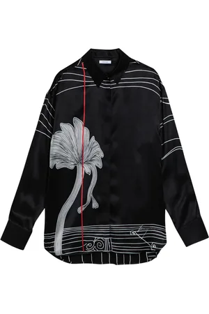 Salvatore Ferragamo Bluser & Skjorter, Dame, Sort, M, Langærmet skjorte