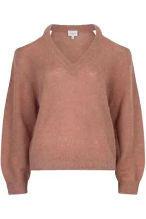 Dante 6 Strik, Dame, Brun, M, Uld, Open Shoulder Sweatshirt