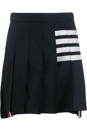 Thom Browne Nederdel, Dame, Blå, S, Uld, Logo Uld Skørt
