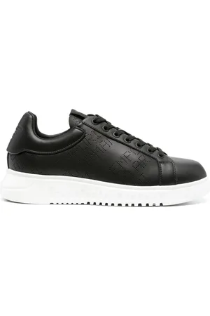 Emporio Armani Sko, Herre, Sort, 46 EU, Closed Sneakers