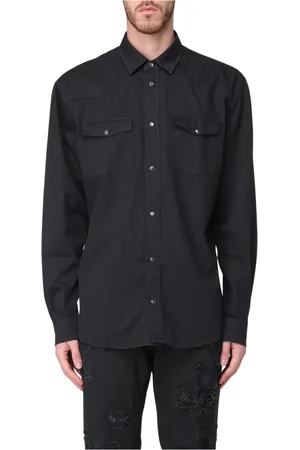 Dondup Skjorte, Herre, Sort, XL, Tyl, Camicia Skjorte