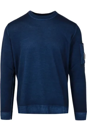 C.P. Company Strik, Herre, Blå, M, Uld, Merinould Crew Neck Sweater